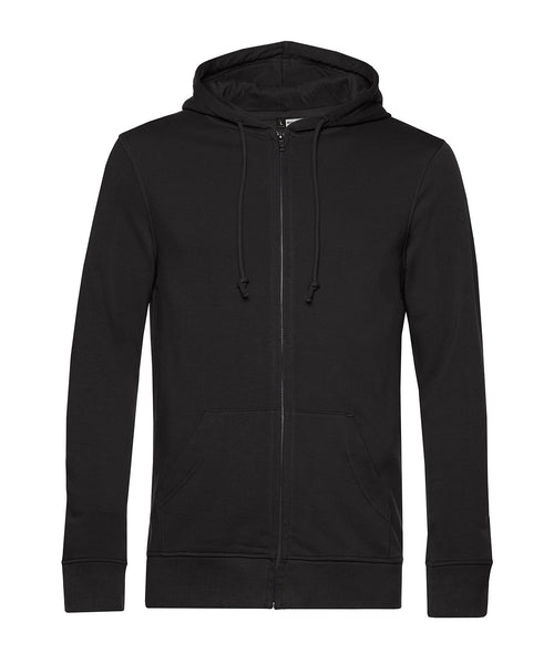 B&C Collection Inspire zipped hoodie BA002 in pure black
