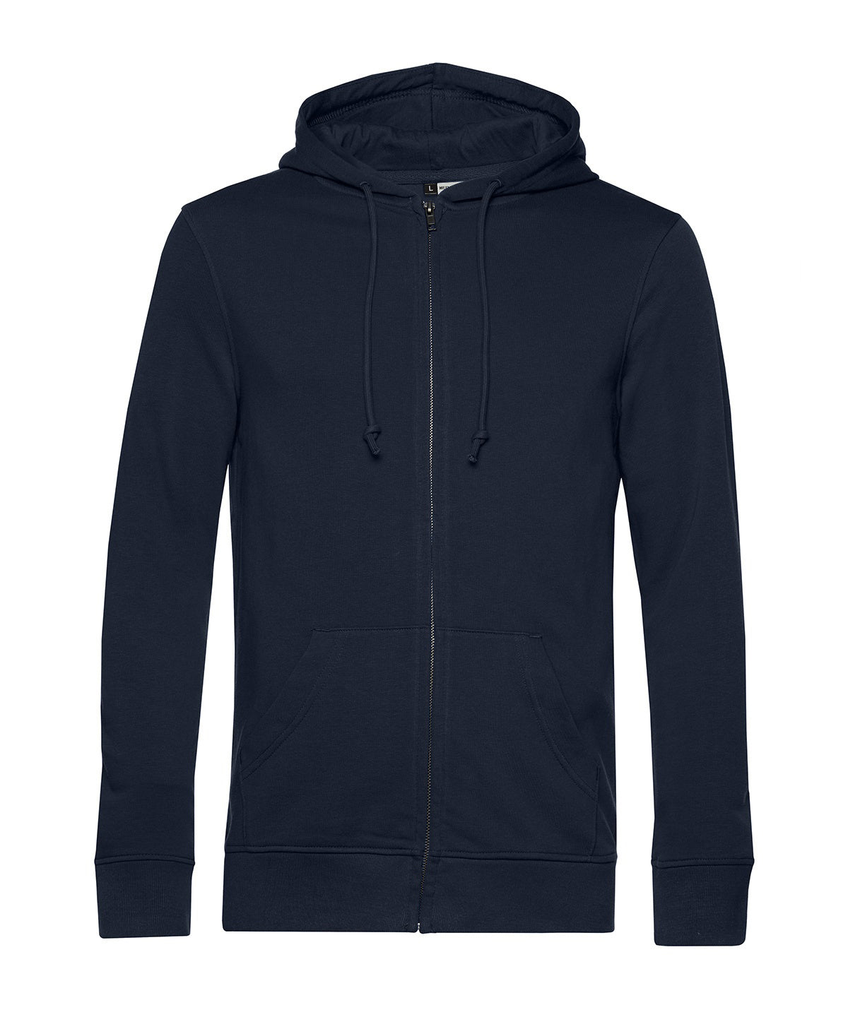 B&C Collection Inspire zipped hoodie BA002 in navy blue