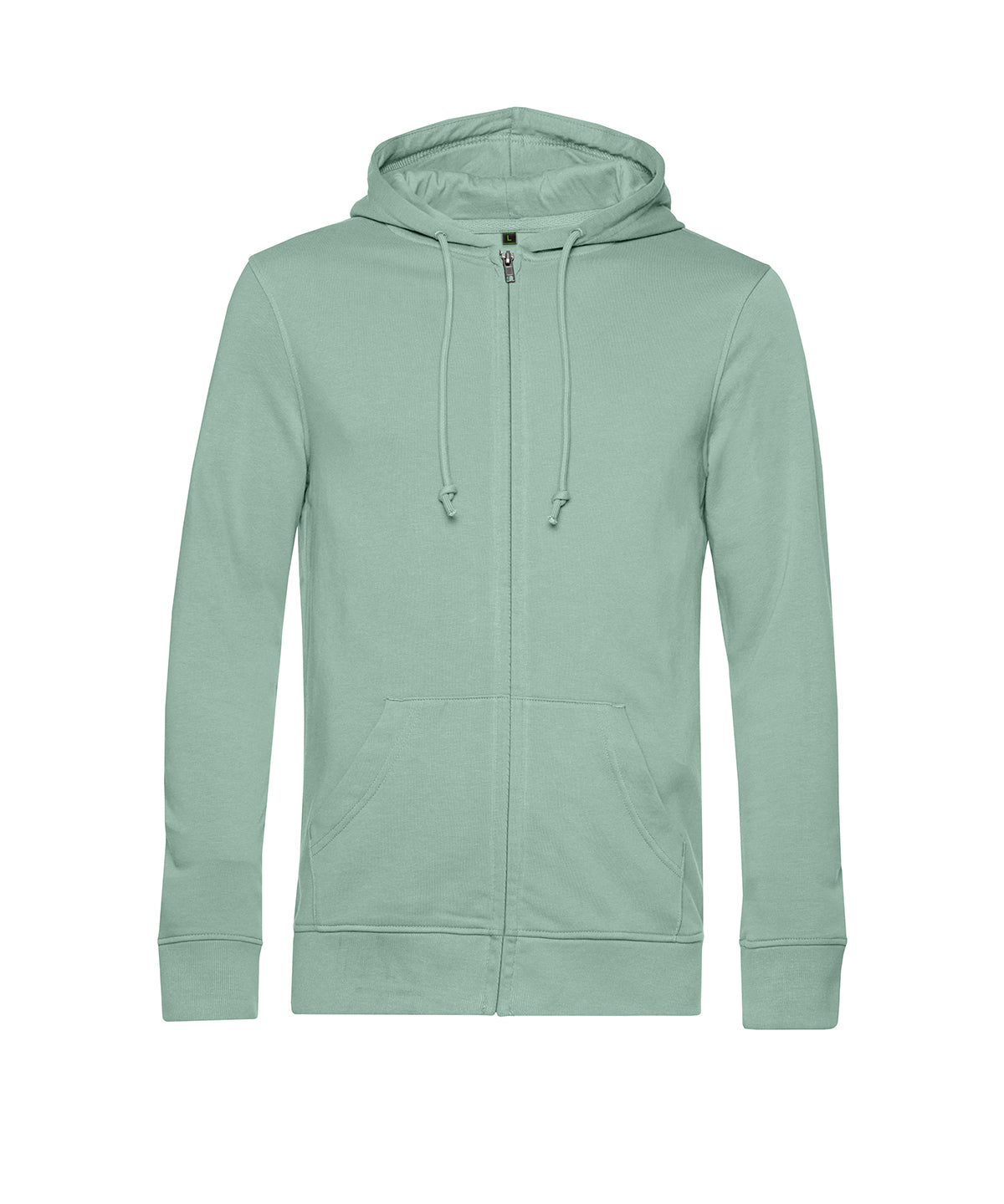 B&C Collection Inspire zipped hoodie BA002 in sage