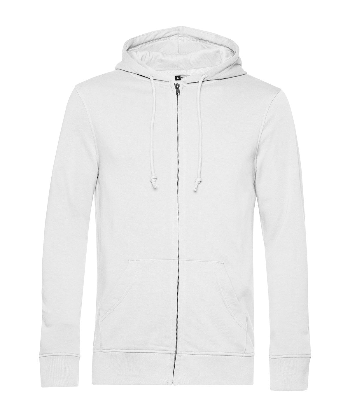 B&C Collection Inspire zipped hoodie BA002 in white