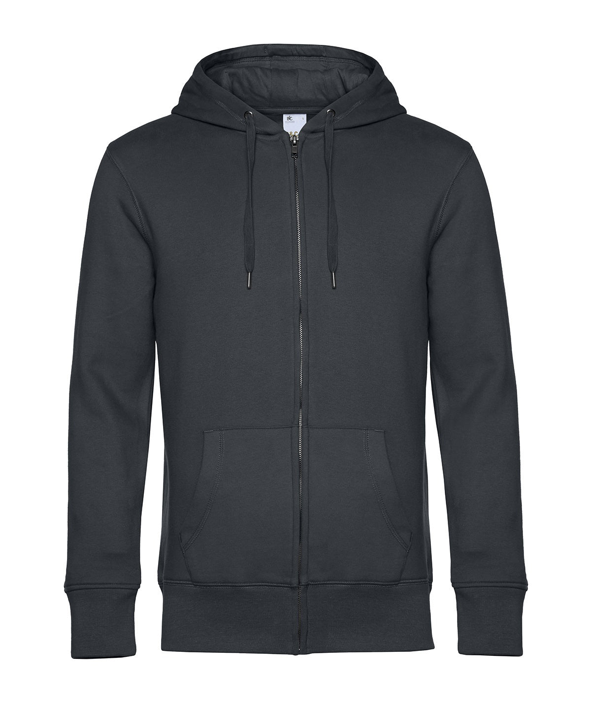 B&C Collection King zipped hoodie BA012 in asphalt