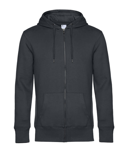 B&C Collection King zipped hoodie BA012 in asphalt