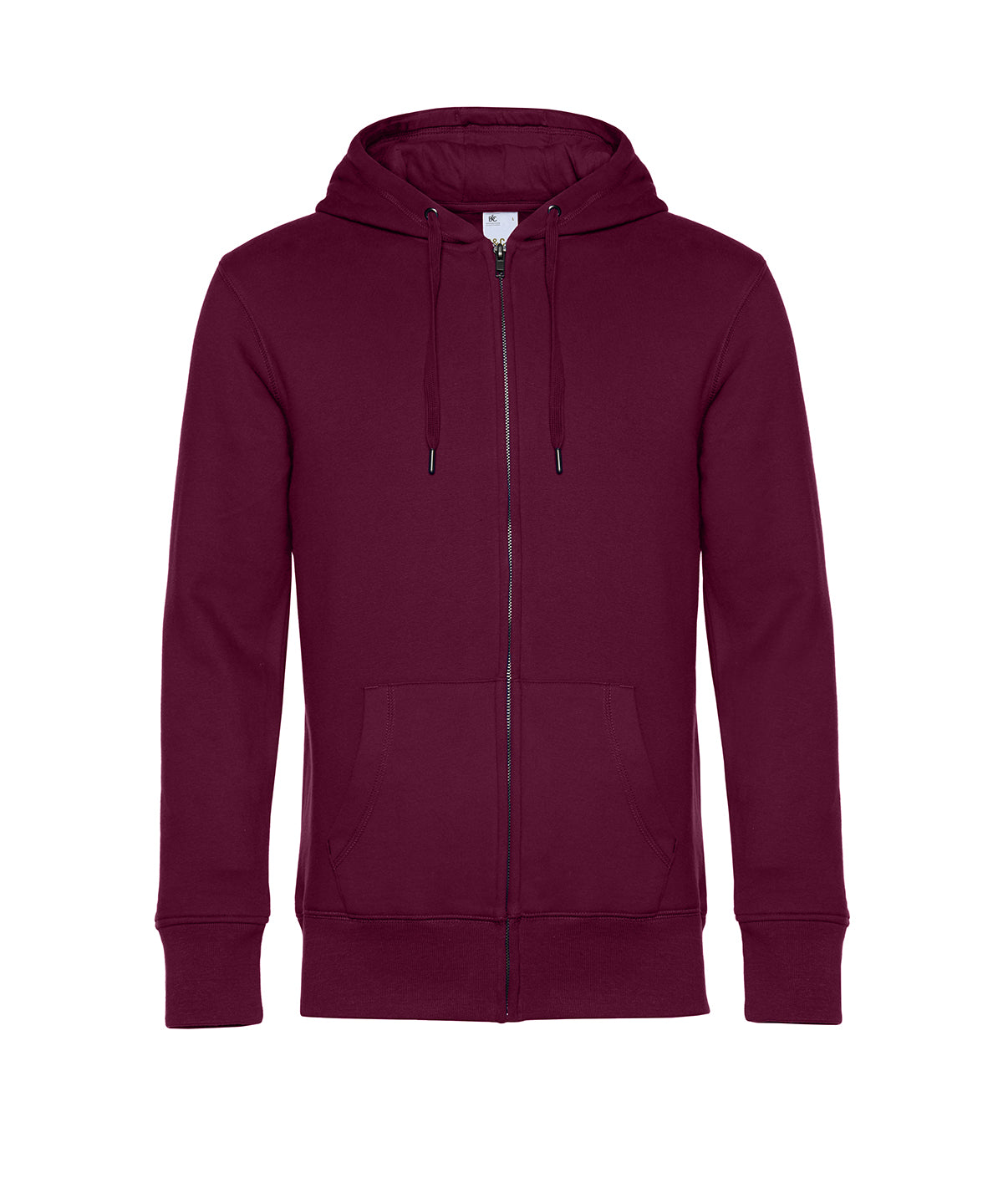 B&C Collection King zipped hoodie BA012 in dark cherry