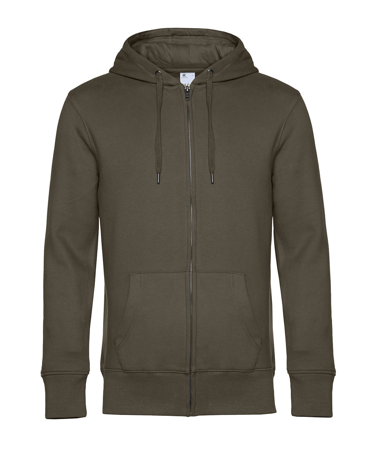 B&C Collection King zipped hoodie BA012 in khaki