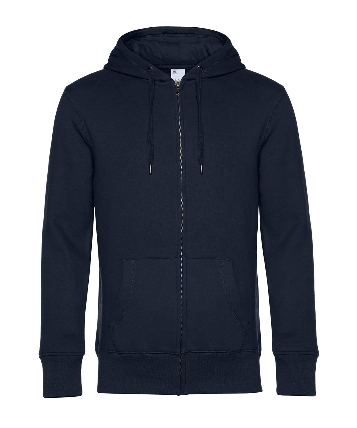 B&C Collection King zipped hoodie BA012 in navy blue