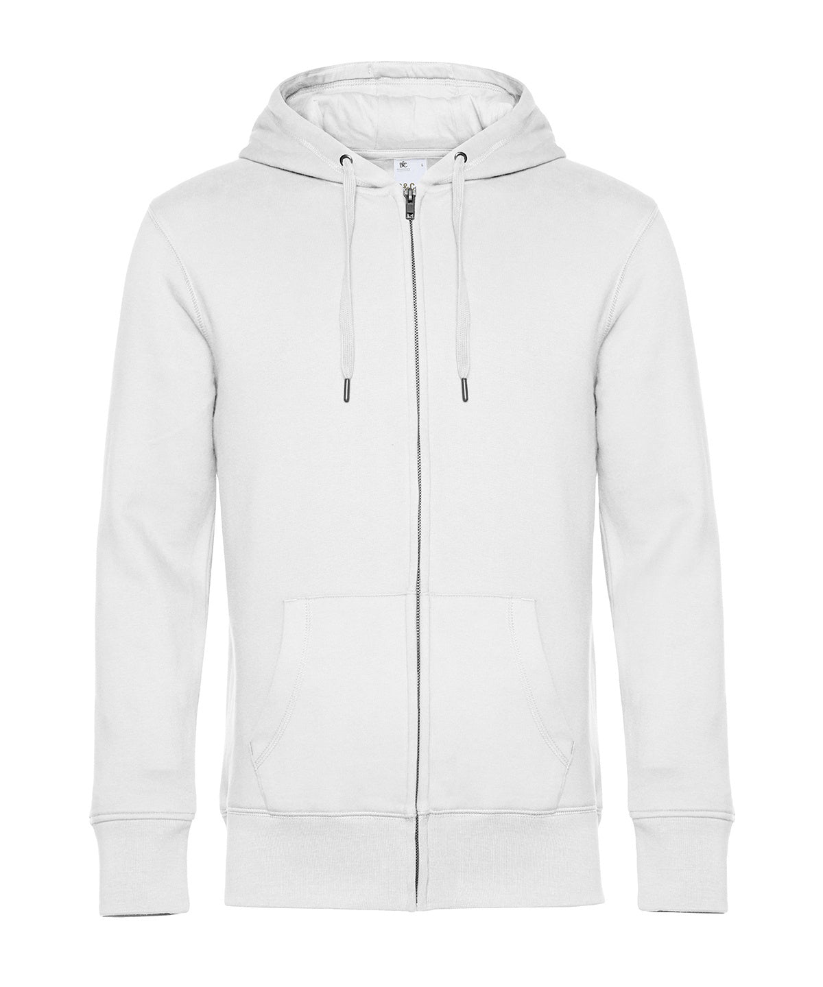 B&C Collection King zipped hoodie BA012 in white