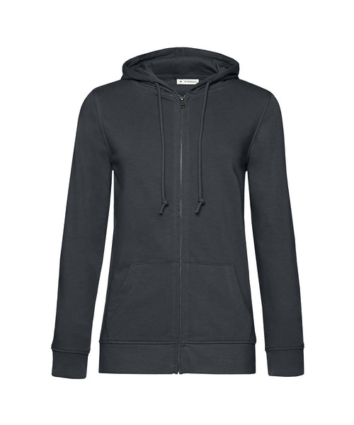 B&C Inspire women's zipped hoodie BA02F in asphalt