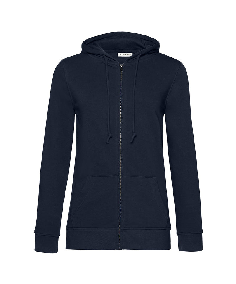 B&C Inspire women's zipped hoodie BA02F in navy blue