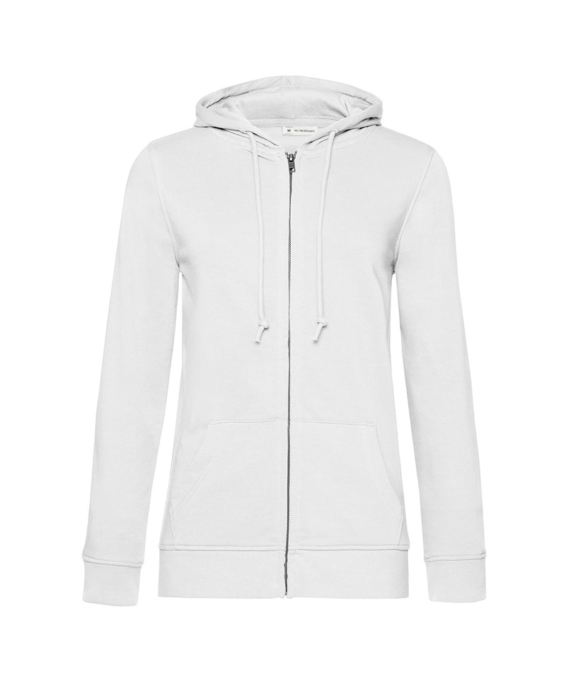 B&C Inspire women's zipped hoodie BA02F in white