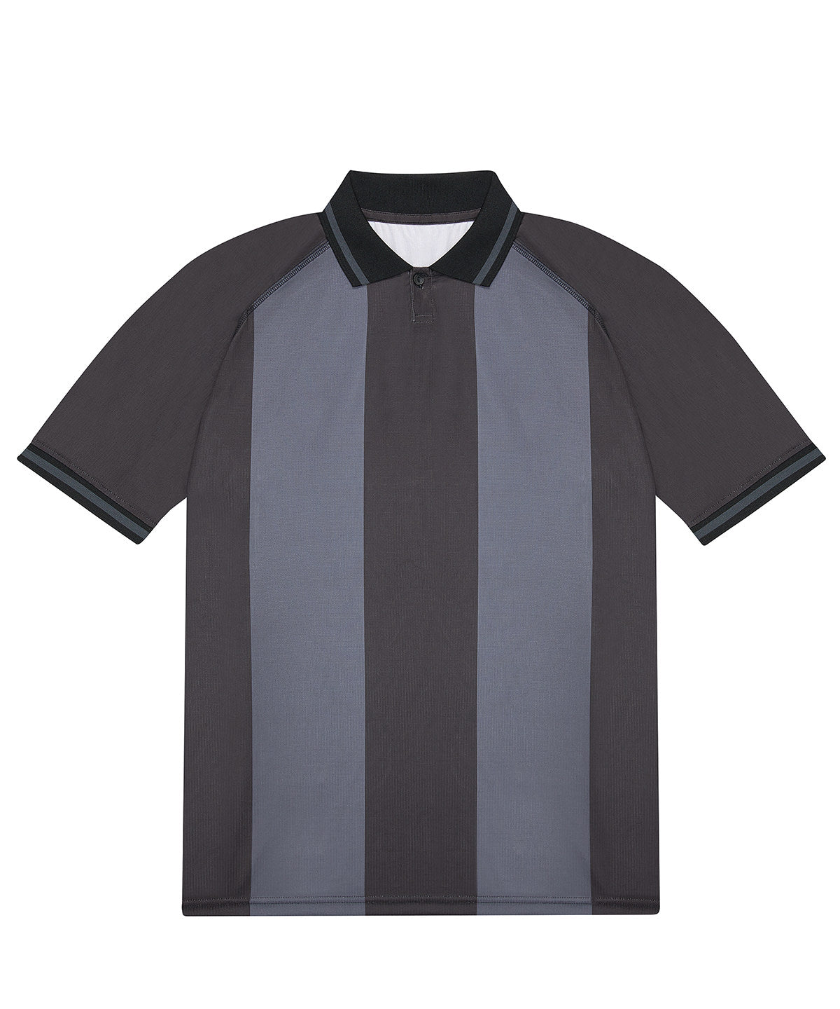 B&C Collection BA032 active polo in black and dark grey
