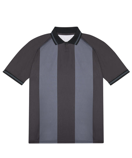 B&C Collection BA032 active polo in black and dark grey