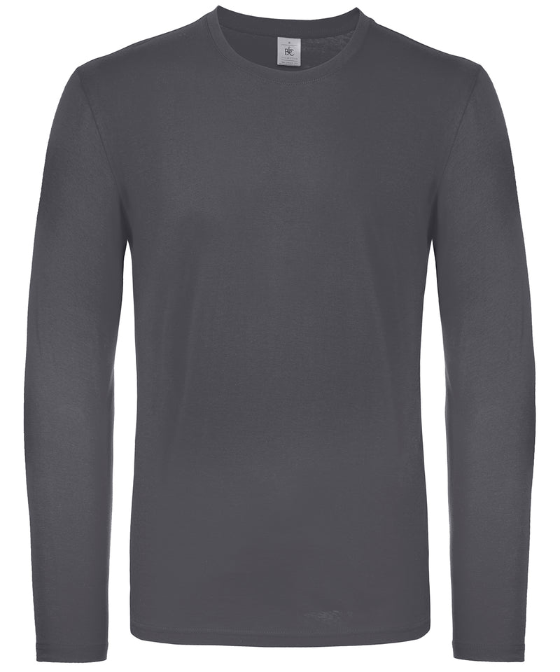 B&C Collection E150 long-sleeve t-shirt BA211 in dark grey