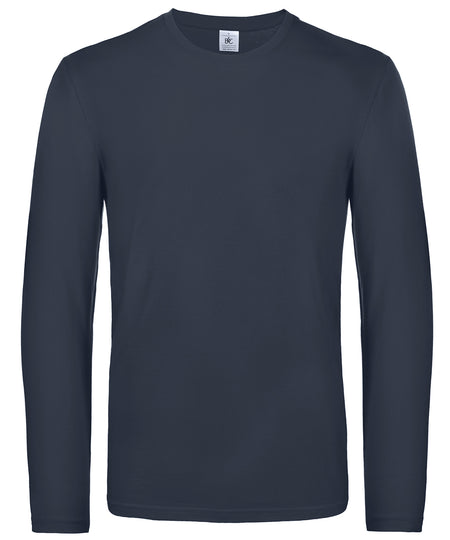 B&C E190 long-sleeve shirt BA221 in navy