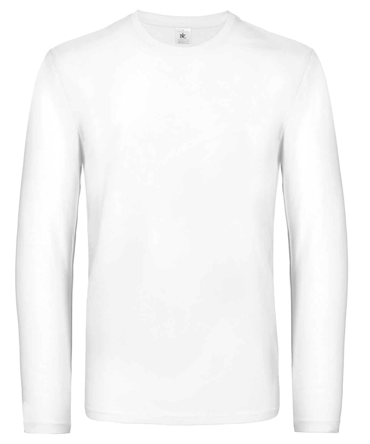 B&C E190 long-sleeve shirt BA221 in white