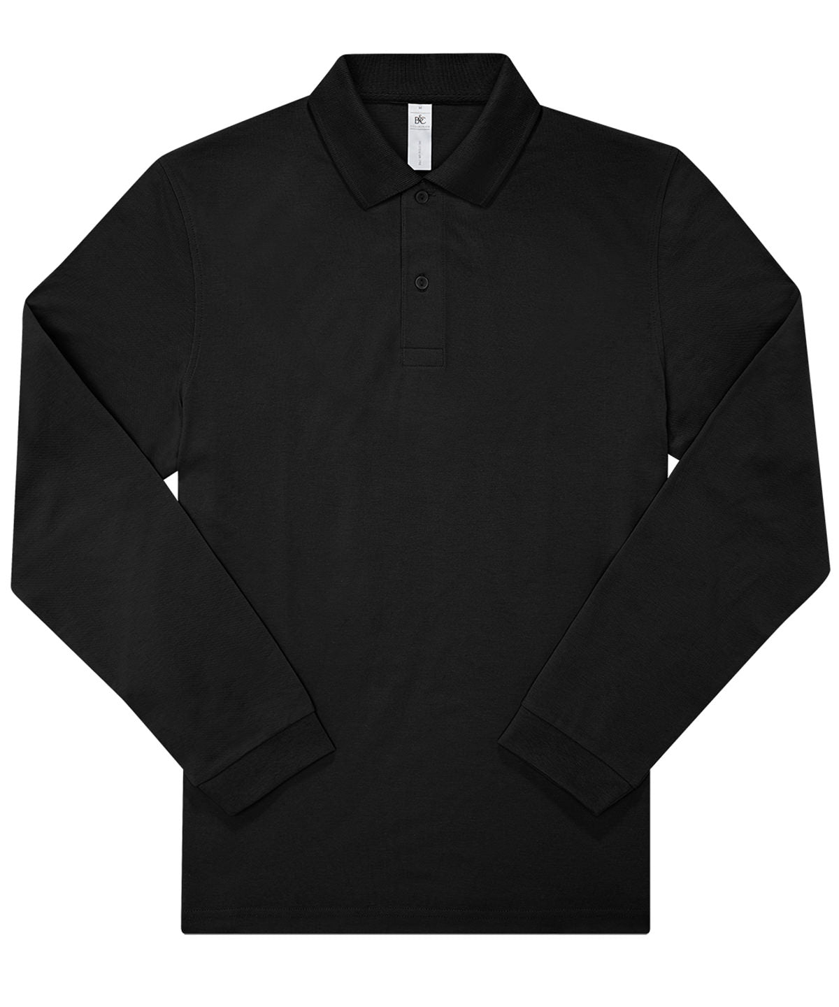 B&C My Polo 180 LSL long-sleeve polo BA262 in black