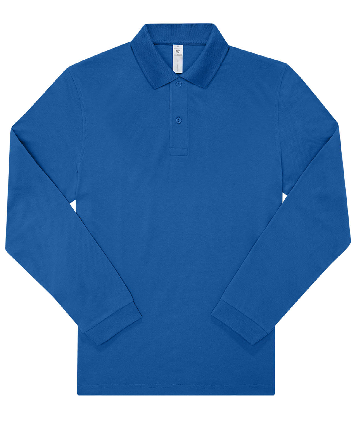 B&C My Polo 180 LSL long-sleeve polo BA262 in royal blue
