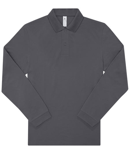 B&C My Polo 210 LSL short-sleeve polo BA264 in dark grey