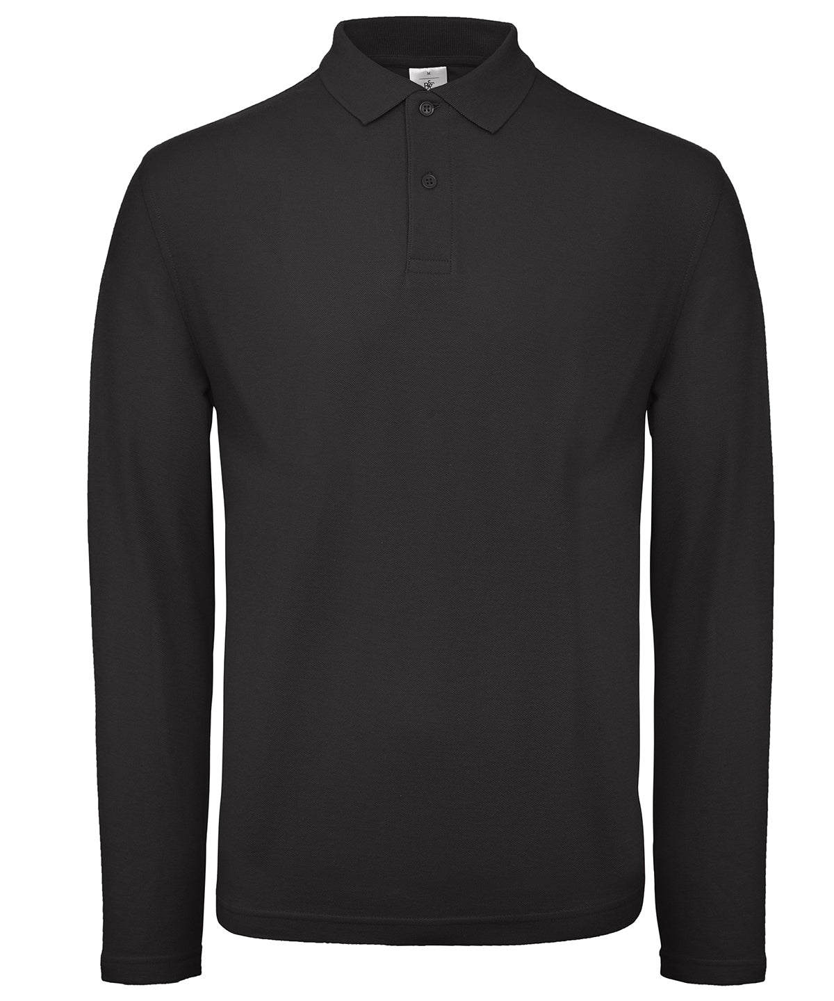 B&C Collection ID001 LSL polo shirt BA290 in black