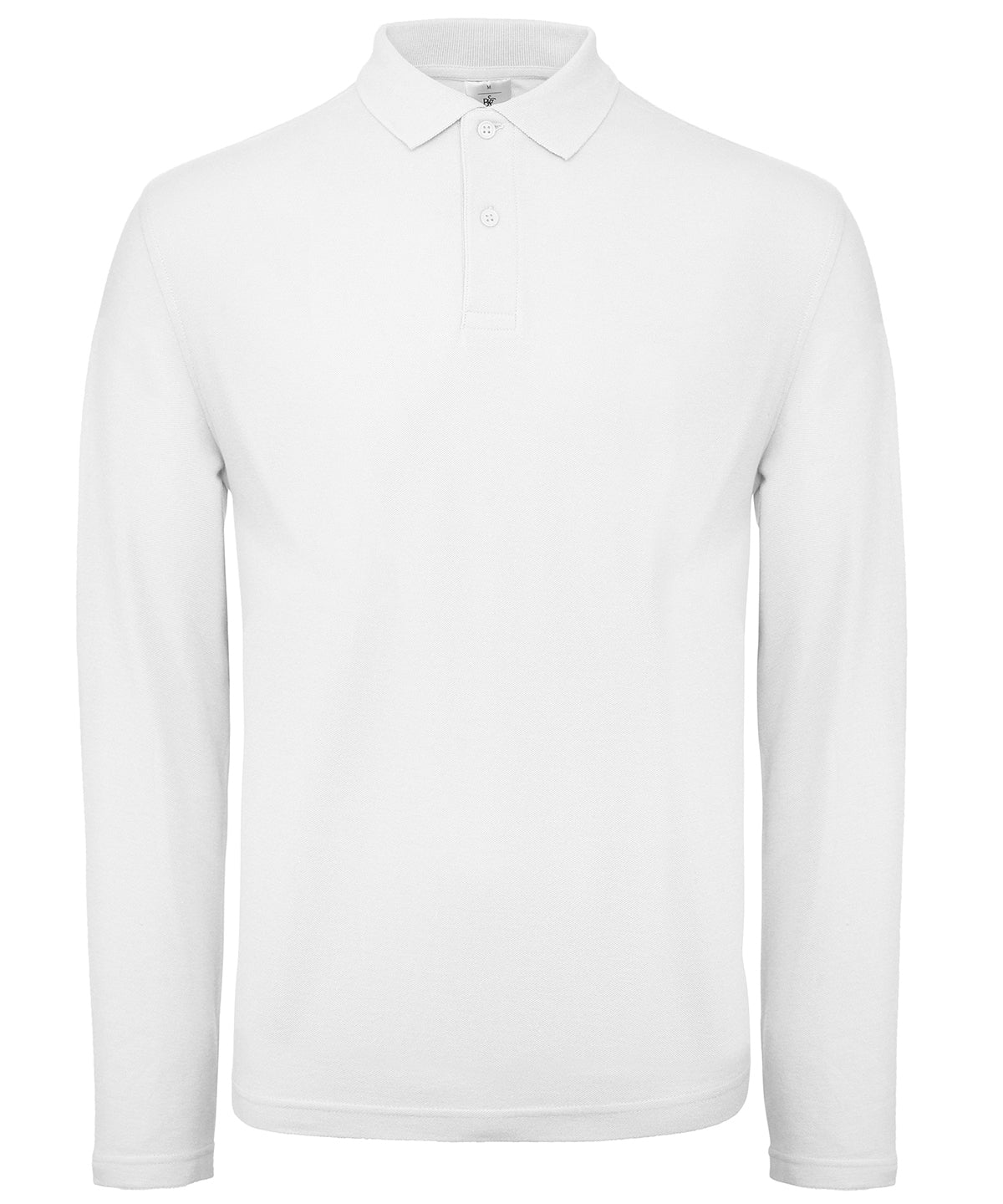 B&C Collection ID001 LSL polo shirt BA290 in white