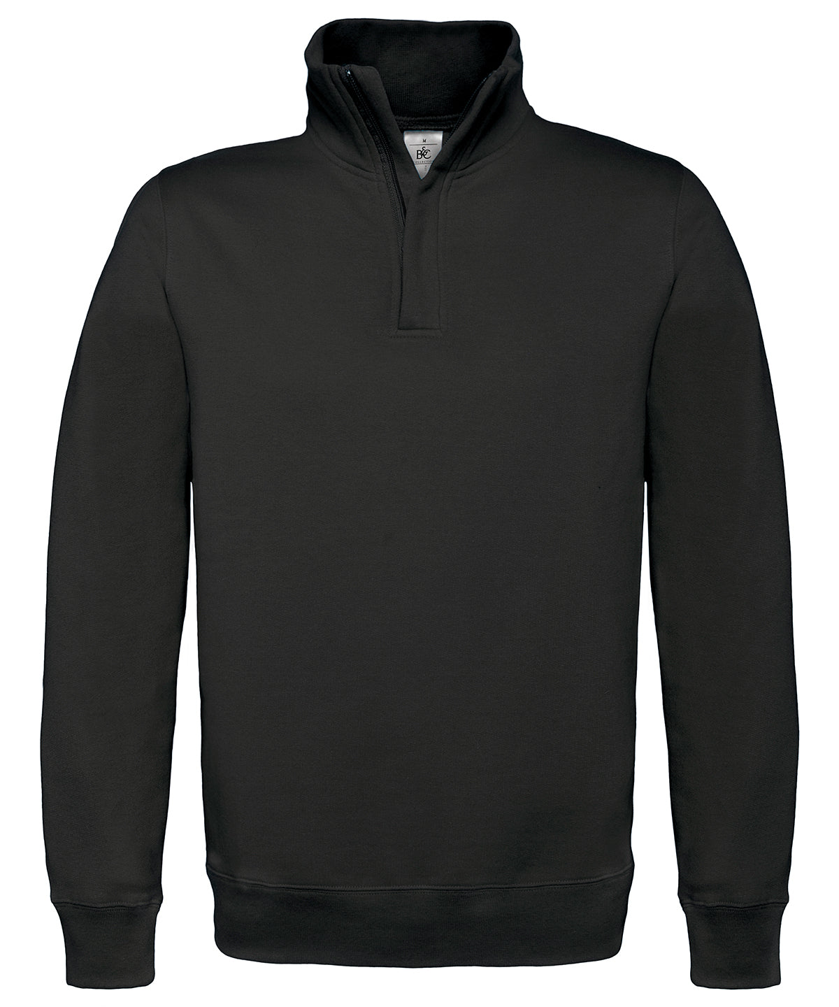 B&C Collection ID004 zip sweatshirt BA406 in black