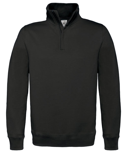 B&C Collection ID004 zip sweatshirt BA406 in black