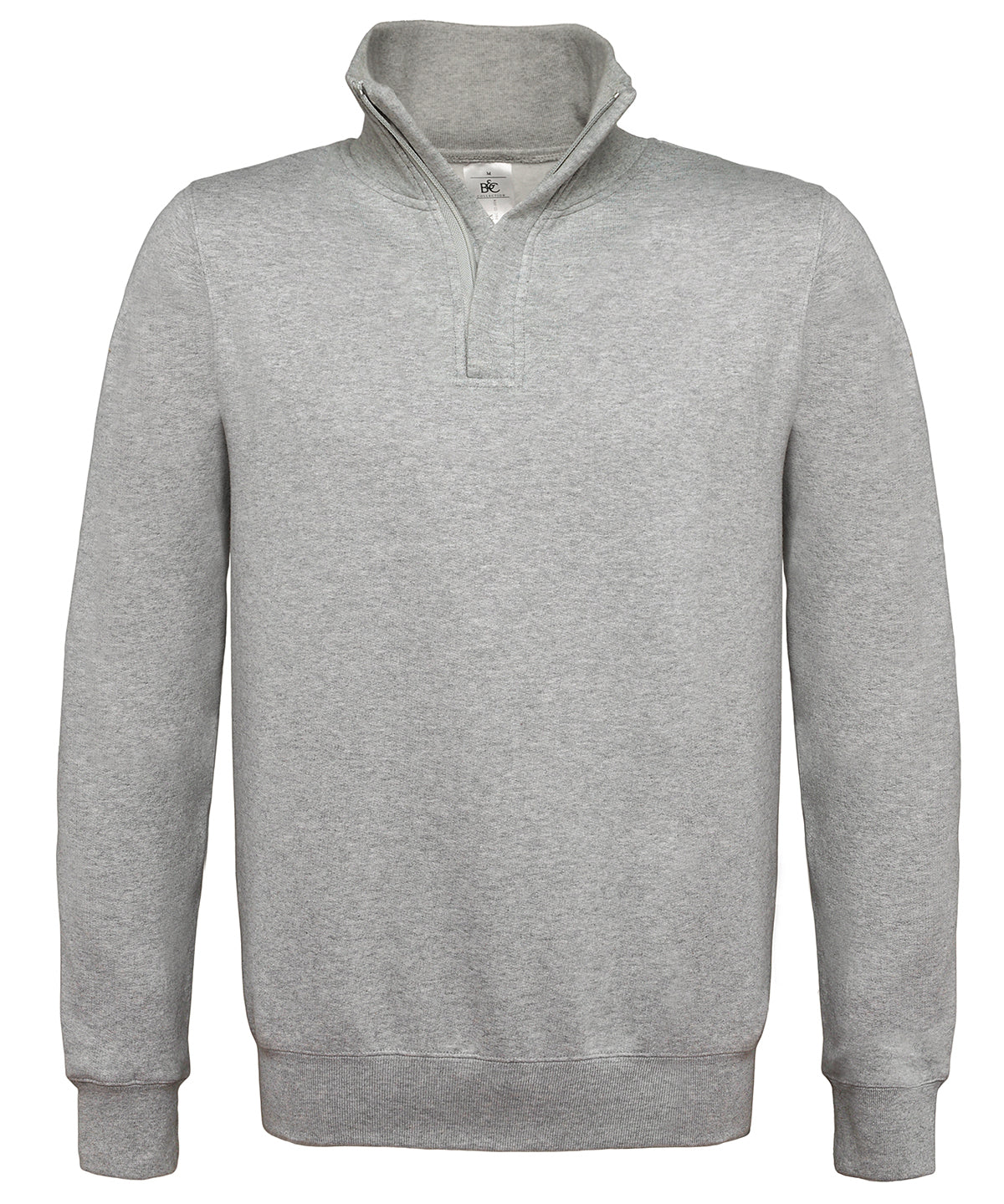 B&C Collection ID004 zip sweatshirt BA406 in heather grey