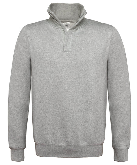 B&C Collection ID004 zip sweatshirt BA406 in heather grey