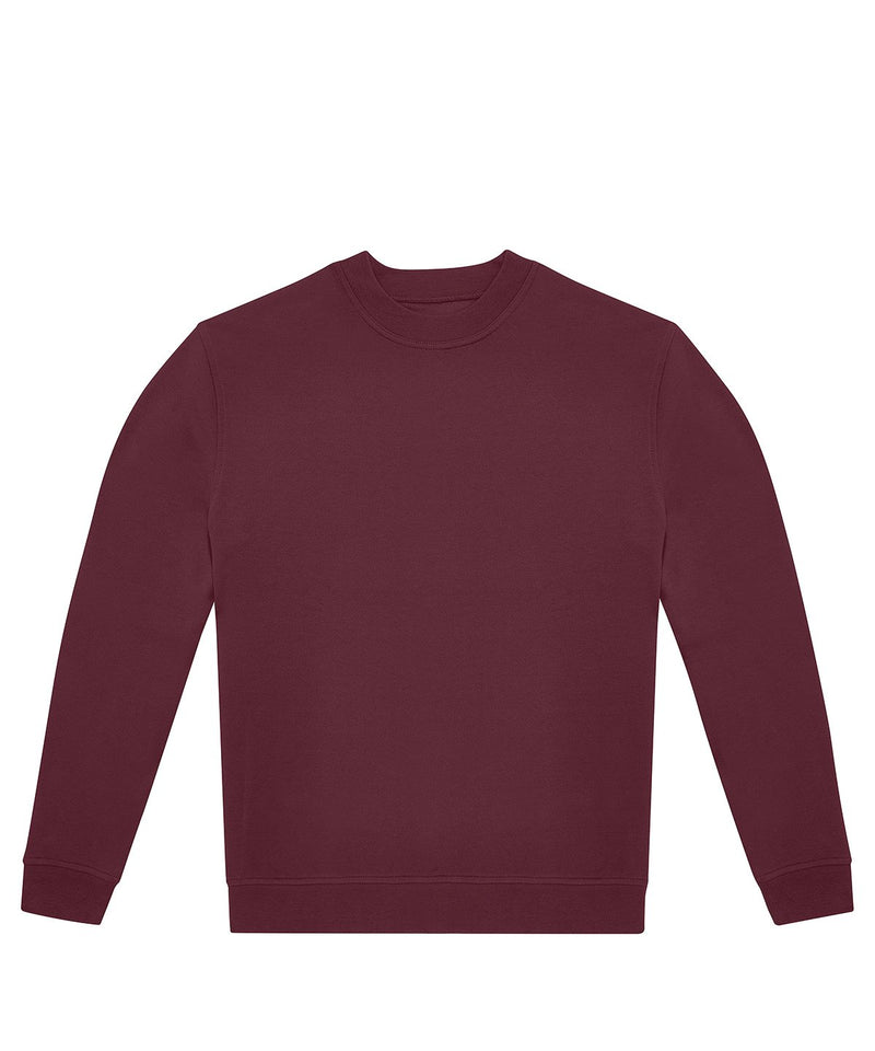 B&C Collection ID332 crew sweatshirt BA430 in burgundy