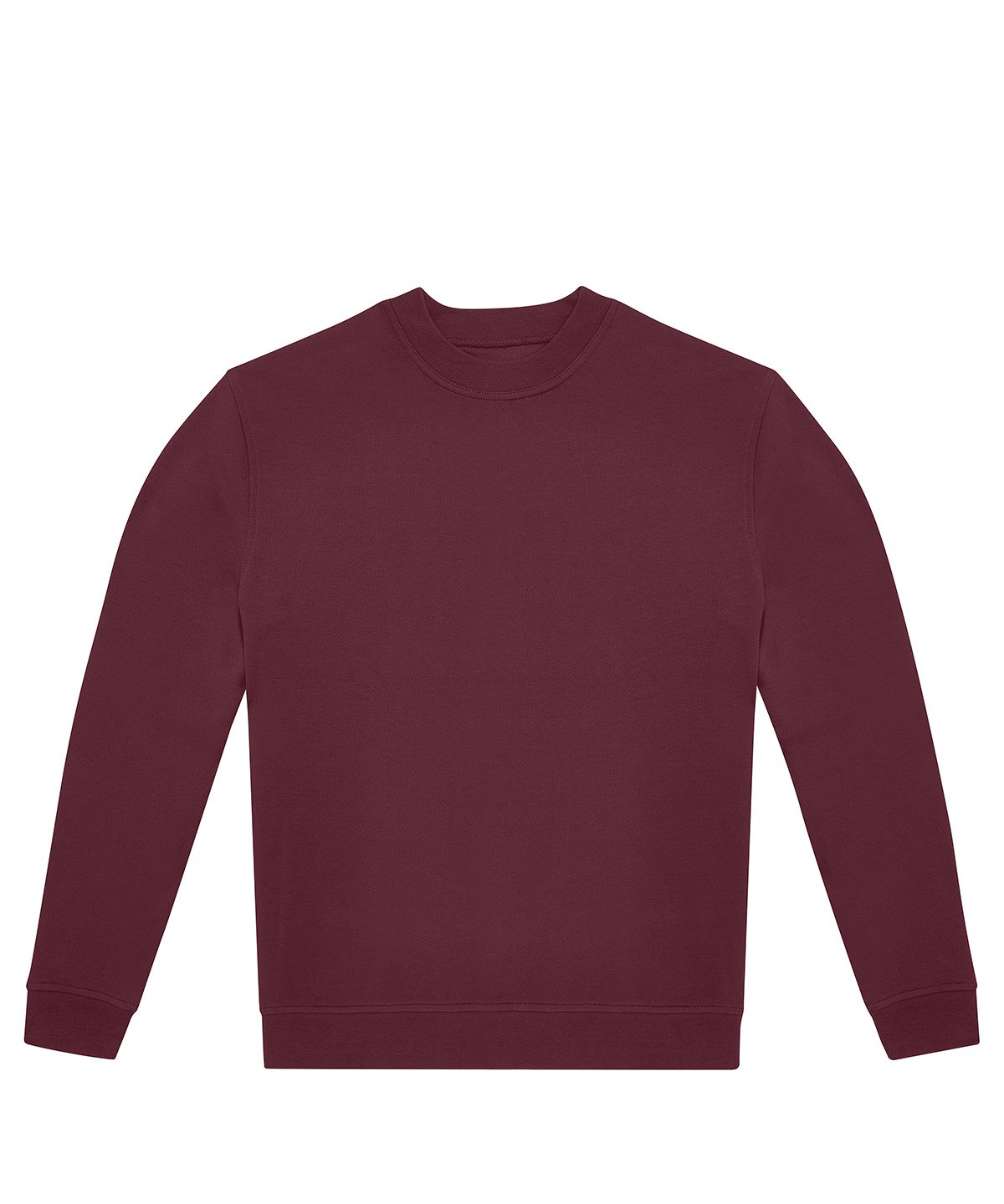 B&C Collection ID332 Crew Sweatshirt BA430 in Burgundy