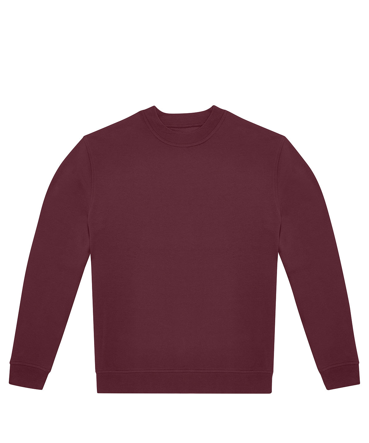 B&C Collection ID222 crew sweatshirt BA433 in burgundy
