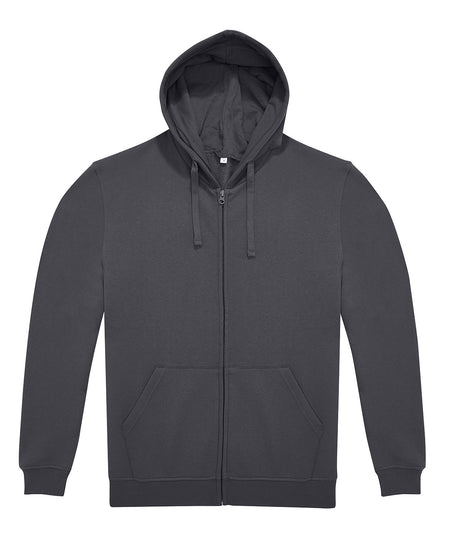 B&C Collection ID224 zip hoodie BA435 in dark grey