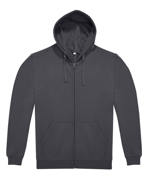 B&C Collection ID224 zip hoodie BA435 in dark grey