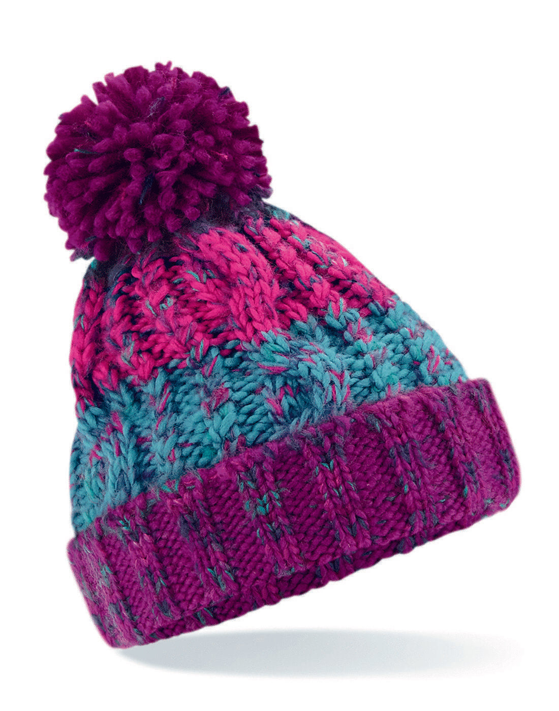 Beechfield Kids Corkscrew Pom Pom Beanie