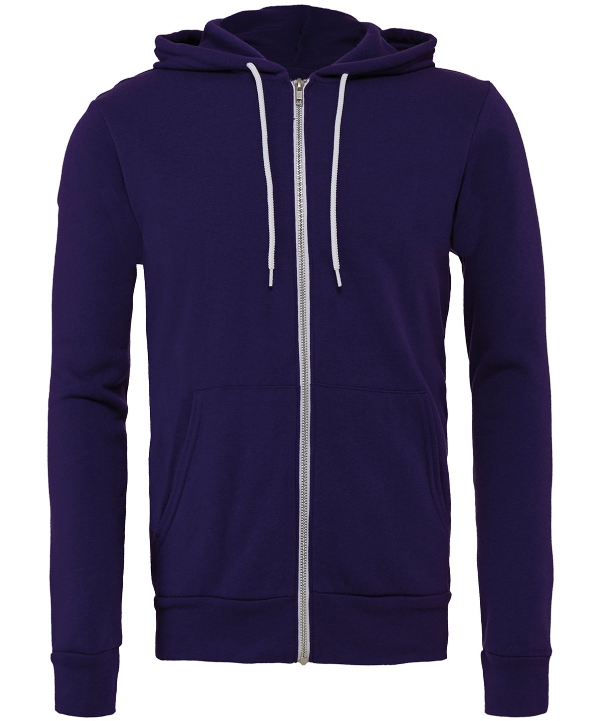 Bella Canvas Unisex Polycotton Fleece Full-Zip Hoodie (Cont)