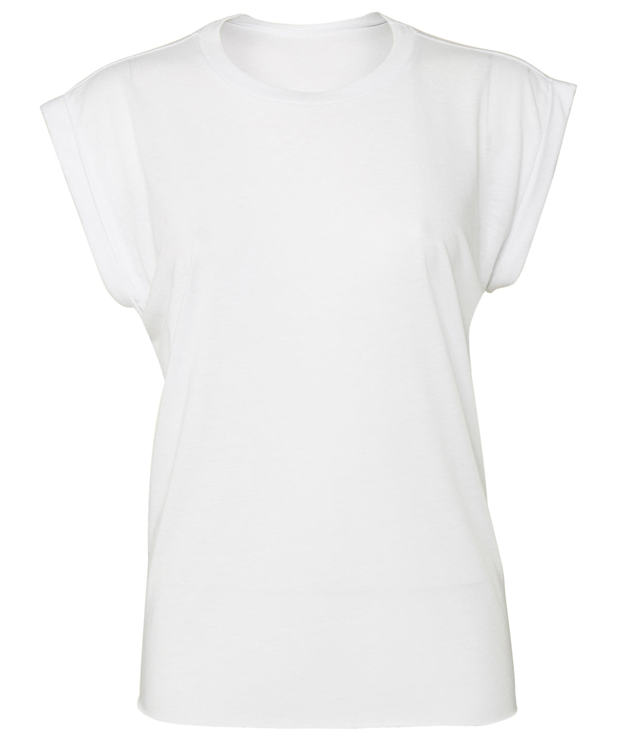 Bella Canvas Women's Flowy Muscle Tee with Rolled Cuff
