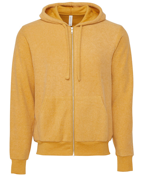 Bella Canvas Unisex Sueded Fleece Full-Zip Hoodie