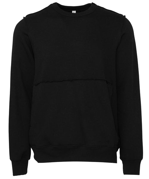 Bella Canvas Unisex Raw-Seam Crew Pullover Sweatshirt