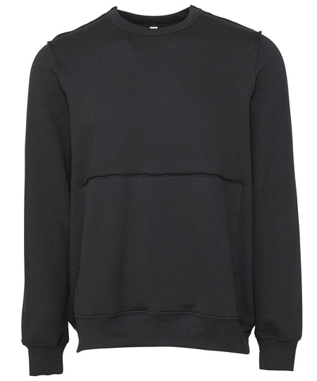 Bella Canvas Unisex Raw-Seam Crew Pullover Sweatshirt
