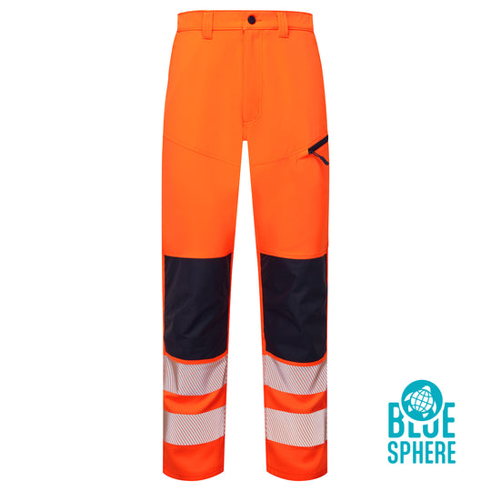 Supertouch Essentials Hi Vis Eco Coolair 4-Way Stretch Trousers