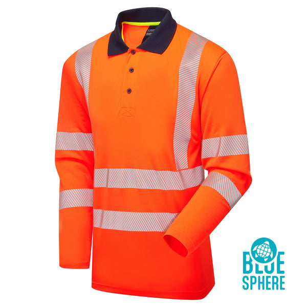 Supertouch Essentials Hi-Vis Eco CoolMax Long Sleeve Polo