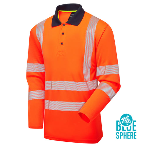 Supertouch Essentials Hi-Vis Eco CoolMax Long Sleeve Polo