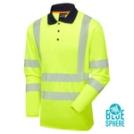 Supertouch Essentials Hi-Vis Eco CoolMax Long Sleeve Polo - thumbnail 4
