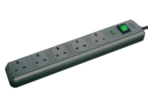 Brennenstuhl Eco-Line Extension Lead 240V 5-Gang 13A Anthracite 2m