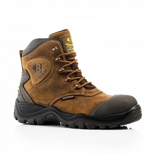 BSH012 Buckbootz Buckshot S3 HRO AN SRC Brown Lace Boot with Ankle Protection