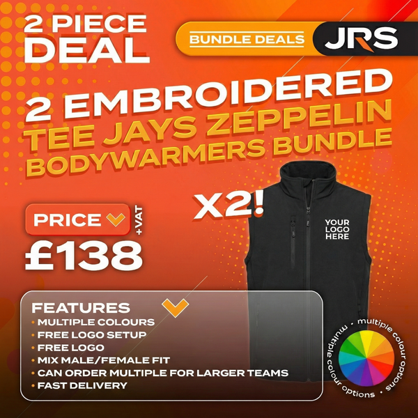 2x Embroidered Workwear Tee Jays Bodywarmers Bundle