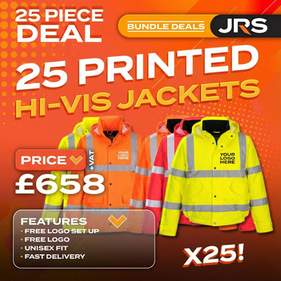 25x Printed Hi-Vis Bomber/Traffic Jacket Bundle