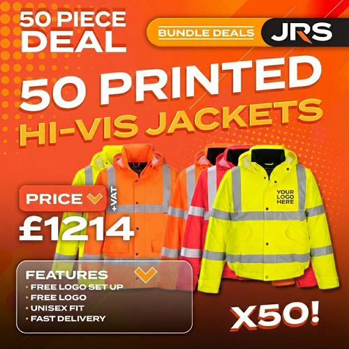 50x Printed Hi-Vis Bomber/Traffic Jacket Bundle