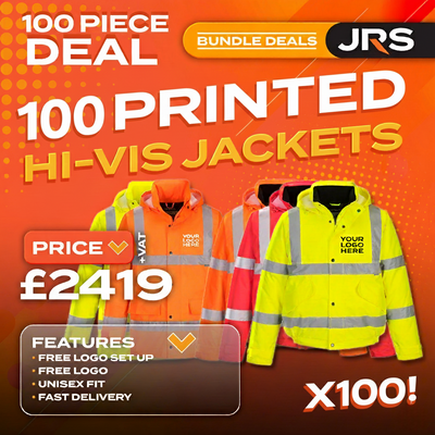 100x Printed Hi-Vis Bomber/Traffic Jacket Bundle