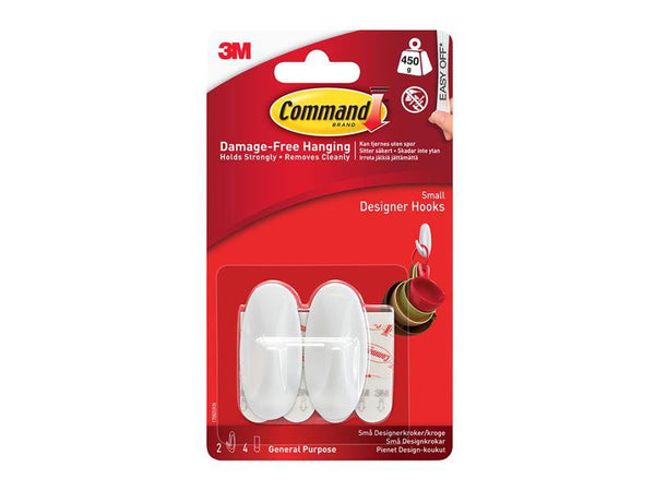 Command White Designer Hooks
