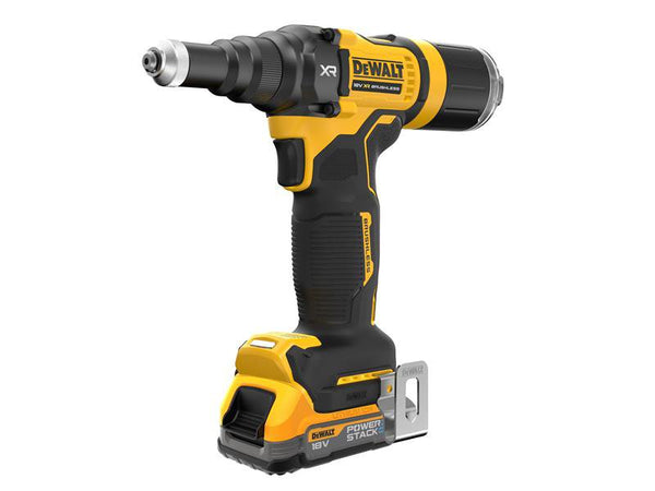 DeWALT Power Tools DCF403E1T XR 3/16in Brushless Riveter 1 x 1.7Ah POWERSTACK Li-ion